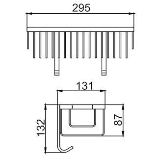 Полочка для ванной Frap F353 хром
